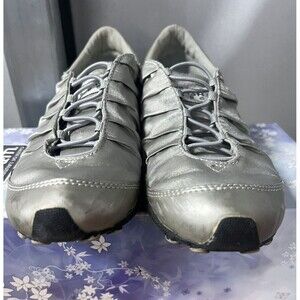 Chinese Laundry‎ Wash Vintage 90s Avril Satin Pewter Sneakers Women US Sz 8